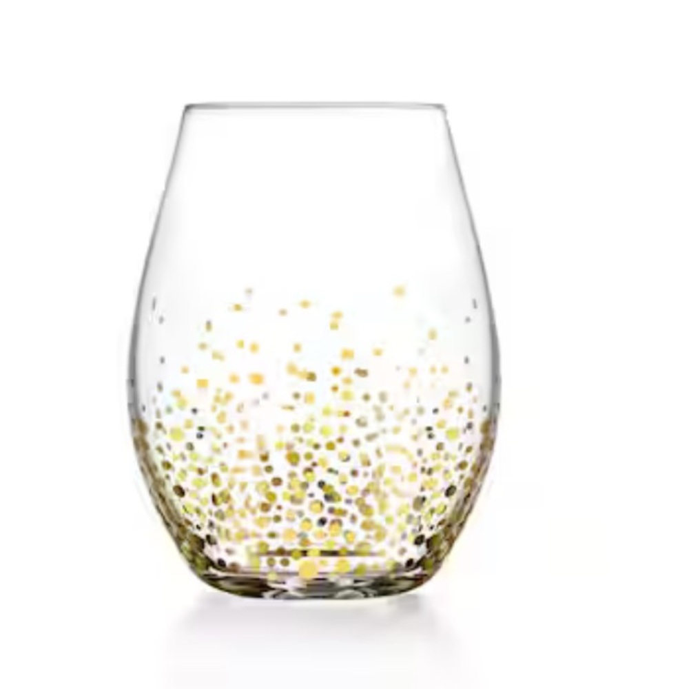 FITZ and FLOYD Confetti Stemless Wine Glasses